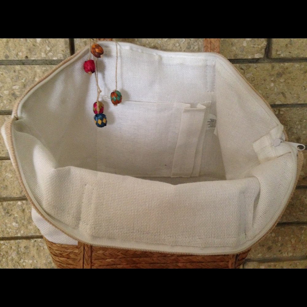 Palm leaf bottom tote - Picture 2 of 3